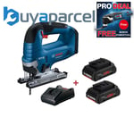 Bosch 18v GST 18V-125 B Cordless Brushless Jigsaw GST18V125B 2 x 4ah Procore