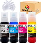 104 Encre Compatible Avec Epson 104 Ecotank Encre Pour Epson Ecotank Et-2820 Et-2710 Et-2720 Et-2810 Et-2821 Et-2826 Et-2820 Et-2830 Et-2840 Et-4800 Et-48111 0,4 Col. Notre Multipa[DYJ074948]