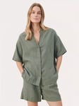 Part Two Ghita Linen Short Sleeves V-Notch Neck Shirt