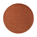 ferm LIVING Stille tuftad matta rund Red brown, o240 cm