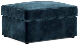 Jay-Be Velvet Footstool Chair Bed - Ink Blue