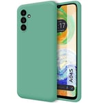 Tumundosmartphone Coque Silicone Liquide Ultra Douce pour Samsung Galaxy A04s Couleur Vert