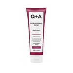 Q+A Hyaluronic Acid Body Wash for Nourishing Body Care, a blend of Hyaluronic Acid, Giant Kelp Extract and Saccharide Isomerate, and a fresh Apple and Avocado scent 250ml