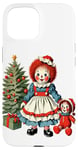 Coque pour iPhone 15 Raggedy Ann Obtient une poupée jouet le jour de Noël