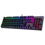 Mechanical Gaming Keyboard, Redragon Mechanical Keyboard with 105 Programmable Keys, Red Switches, Full Anti-ghosting RGB Keyboard Gaming Ideal for PC, Windows, Mac, Gamer, Office, Typists - UK Layout