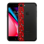NXE iPhone 7,8 Skal med ett motiv och diamanter - Röd