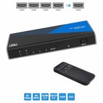 NÖRDIC HDMI 2.1 Switch 4 till 1 8K60Hz 4K120Hz CEC HDR Dolby Atmos True HD Digital Plus DTS-HD Master