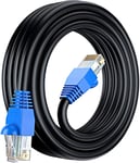 Multi-Cables CAT6 RJ45 15m, à l'extérieur utiliser imperméable - CCA - Direct Burial Ethernet Network câble - 550 Mhz - 15 meter.[G289]