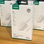 UGREEN Fast Charger 65W Nexode iPad USB C GaN Plug Foldable 3-Port + USB-C Cable