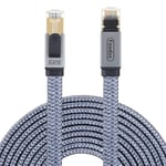 Faodzc Cat 8 Ethernet Cable 15m/50ft,Braided Cat8 RJ45 Network LAN Network Cable 40Gbps 2000Mhz Heavy Duty High Speed Cat8 Shielded Cable Compatible for Gaming,PS4, Xbox,PS3,Modem,Router,PC,Mac,Laptop