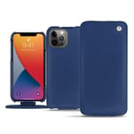 Housse cuir Apple iPhone 13 Pro - Rabat vertical - Bleu - Cuir saffiano - Neuf