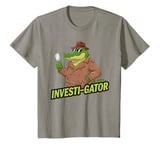 Youth Kids Funny Investi-Gator Detective Pun Alligator Reptile T-Shirt