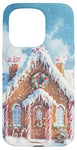 iPhone 15 Pro Cute Christmas Gingerbread House Snowflakes Holiday Xmas Case