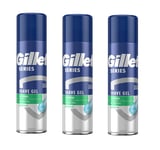 Gillette - Series Sensitive Shaving Gel 200 ml x 3