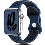 Gulemfy Compatible avec Apple Watch Bracelet - Sport Bracelet 44mm 42mm 45mm 49mm 38mm 40mm 41mm, Homme Femme Bracelet Silicone Respirant pour iWatch Series SE 8 7 6 5 4 3 2 1 Ultra