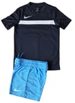 Nike Boys Dri-Fit T-Shirt & Shorts Set XS Age 6-8 Years Black Blue Brand New