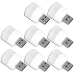 8 PièCes SéRies Nuit usb Mini led Ampoule, Compact, pour Chambre, Salle de , Chambre D'Enfant, Couloir, Cuisine (LumièRe Chaude)