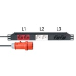 Adam Hall 19" Mains Power Strip 6 Sockets, 3 Circuits - 87473