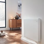 Radiateur connecté électrique à inertie sèche GoodHome Iriya blanc 1000W horizontal