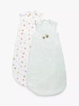 John Lewis Oh My Darling Bee & Stripe Print Sleeping Bag, 1 Tog, Pack of 2, Multi