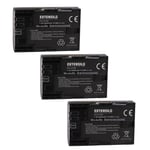 EXTENSILO 3x Batteries compatible avec Blackmagic Pocket Cinema 4K appareil photo, reflex numérique (2000mAh, 7,4V, Li-ion)