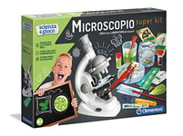 Clementoni - 13967 - Science et Jeu - Super Kit Microscope - Atelier et Jeu Scientifique Enfants 8 Ans+ (Version en Italien)