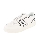 Lacoste Homme 45sma0126 Baskets Courtes, Blanc/Noir, 39 EU