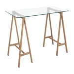 Bureau moderne Alchimia avec plateau en verre 140x70x76h cm