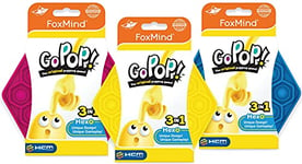 GoPop™ Hexo – L'original – Trend Fidget, Bubble, Push Pop, Jeu de Voyage, Jeu logique, Stress Quotidien, nervosité – HCM Kinzel – 55185, Jaune, Bleu, Rose