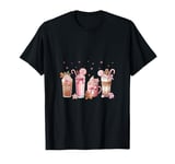 Christmas Pink Coffee Hot Chocolate Holiday Drinks Cute T-Shirt