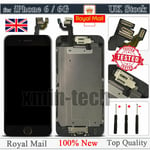 For Iphone 6 Black 4.7" Screen Replacement Digitizer Lcd Home Button Camera Uk