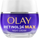 Olay Retinol 24 MAX Night Cream Face Moisturiser, Skincare with Antioxidant Vita