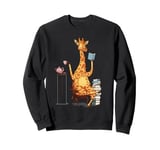 Giraffe Reading Tea Lover Bookworm Gift Shirt Sweatshirt