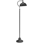 Golvlampa, golvlampa med E27-sockel, justerbar lampskärm, 40 W, båglampa i retrodesign, stabilt stativ, metall, 42 x 25,5 x 152