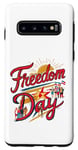 Coque pour Galaxy S10 T-shirt graphique Patriotic Freedom USA