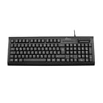 MediaRange Clavier Filaire avec Terminal de Cartes à Puce, Disposition QWERTZ Allemande, Clavier PC avec Port USB 2.0 Plug & Play, résistant aux éclaboussures et réglable en Hauteur, Couleur Noire