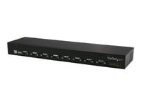 Startech.Com Usb To Serial Hub - 8 Port - Com Port Retention - Rack Mount And Daisy Chainable - Ftdi Usb To Rs232 Hub (Icusb23208fd) - Seriell Adapter - Usb 2.0 - Rs-232 X 8 - Svart