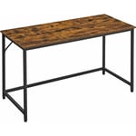 Vasagle bureau, table, poste de travail, 80 x 50 x 75 cm, pour bureau,  salon, chambre, assemblage simple, métal, style industriel, marron rustique  et noir lwd038b01 80 x 50 x 75 cm - Conforama