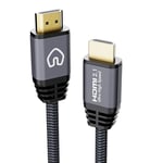 Qnected HDMI 2.1 Cable 1.5 Meters - Ultra High Speed - 4K 120Hz, 4K 144Hz, 8K 60Hz - HDR10+, Dolby Vision - eARC - 48 Gbps | Compatible with PlayStation 5 - Xbox Series X & S - TV