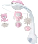 Infantino 3 in 1 Projector Musical Mobile Cot Projector Table Night Light Pink