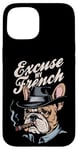 Coque pour iPhone 15 Bulldog français Excuse My Frenchie Vintage Bulldog Lover