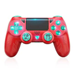 Lapezei Manette sans fil pour PS 4 avec éclairage RVB, manette de jeu à double vibration avec turbo et prise audio 3,5 mm/LED/pavé tactile, compatible avec PS4/Pro/Slim/PC