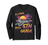 Flying Into 5th Grade Fighter Jet Plane Back To School Long Sleeve T-Shirt