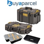 Dewalt Tough System 2.0 DS400 + DS166 Stackable Toolbox Case + 2 Organisers