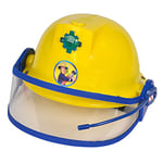 Simba 109252365 Fireman Sam Helmet, Fireman Helmet with Function, Yellow, with Light and Siren Sound, Size Adjustment, Diameter: 23 cm, for Children from 3 Years