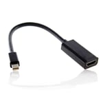 Yuncable Port De Thunderbolt De Couleur Noir À Câble Adaptateur Hdmi Femelle Avec Audio Vidéo Pour Apple Macbook 2011 2012 2013[YIN140642]