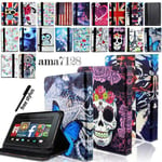 For Amazon Kindle Fire 7" 8" 8.9" 10"tablet - Folio Leather Stand Case Cover+pen