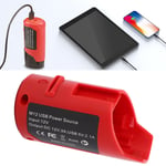 M12 USB Battery Charger Safe 2 Output Types USB Battery Charging Tool DC12V