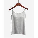 Women Tank-Top Built-in Bra Padded Push-Up Stretchable Modal Tops Camisoles Tube Vest Sleeveless Casual