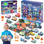 Advent Calendar 2024 Kids, Stfitoh Gifts for 2 3 4 5 6 Year Old Kids Toy Cars fo